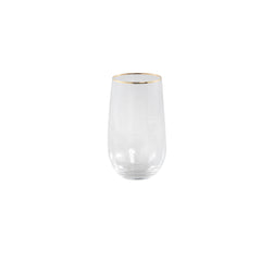 Yina Clear gold rim angular high glass