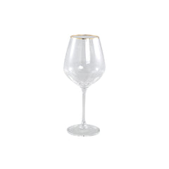 Yina Clear gold rim angular red wine glass