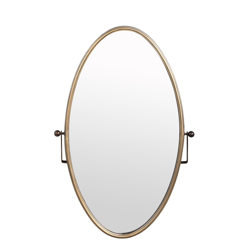 Yunis Gold big iron mirror in oval shape