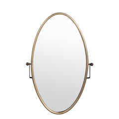 Yunis Gold big iron mirror in oval shape