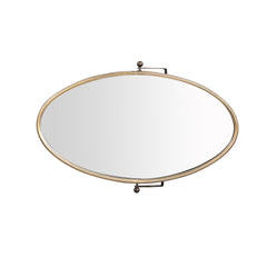 Yunis Gold big iron mirror in oval shape