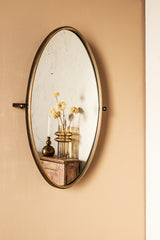 Yunis Gold big iron mirror in oval shape