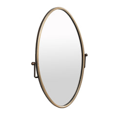 Yunis Gold big iron mirror in oval shape