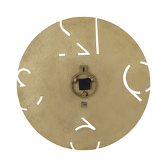 Zafrina Brass alu round clock cutout numbers L