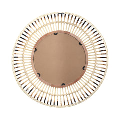 Zandor Natural bamboo mirror round big