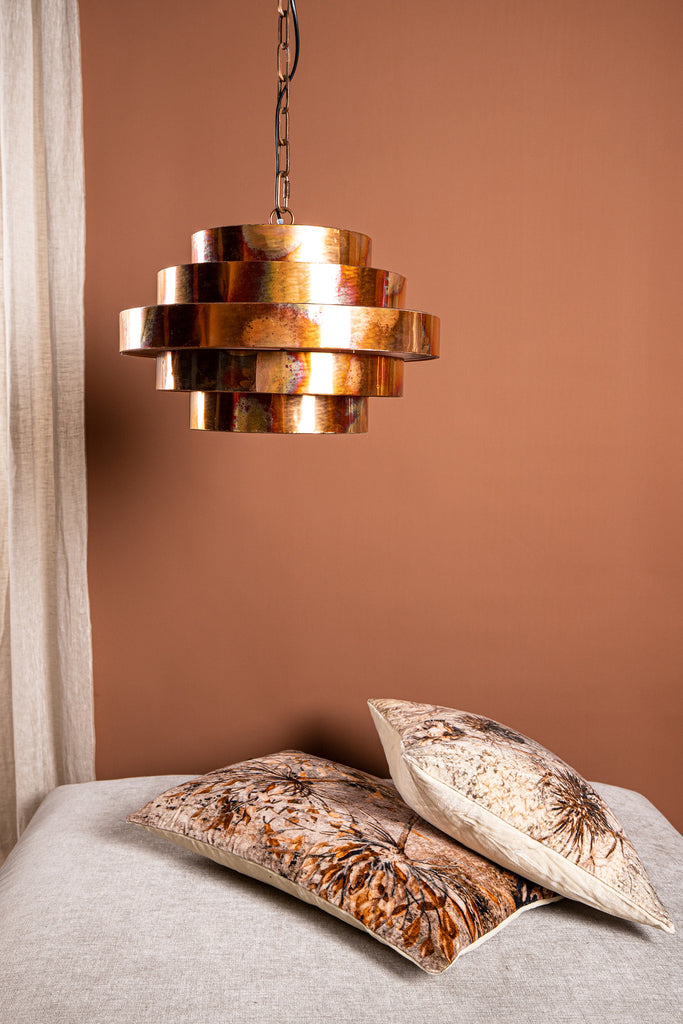 Zanth Copper shiny metal hanging lamp five layers