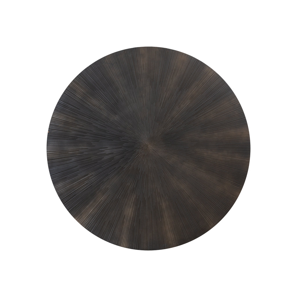 Zapp Black MDF carved wallpanel gold round