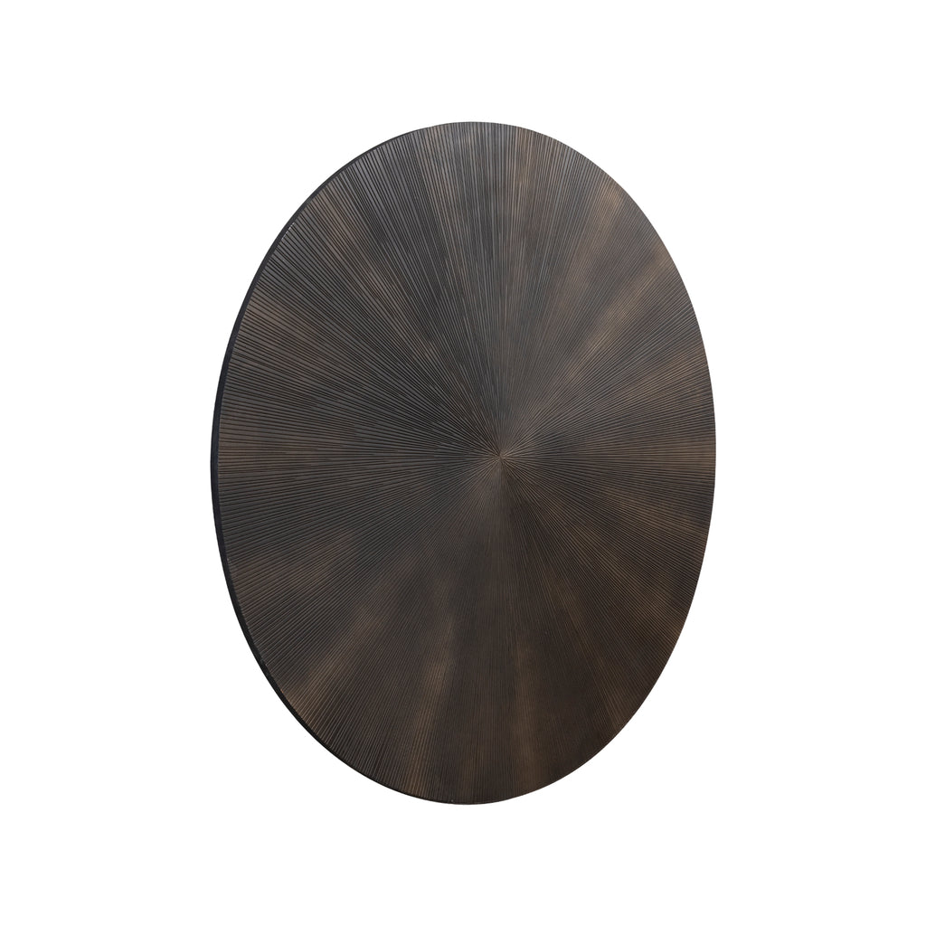 Zapp Black MDF carved wallpanel gold round