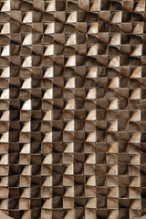 Zoaya Bronze mdf wood wall panel 3D cubes round S